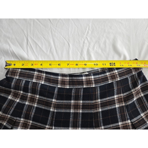 HOLLISTER Y2K Pleated Plaid Preppy 90's Academia Ultra High Rise Mini Skirt Sz L - Picture 6 of 11